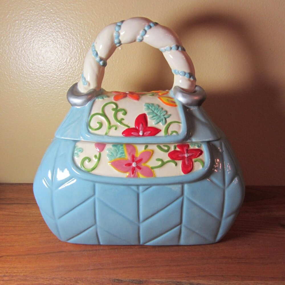avon 2012-2013 president's recognition program unused purse cookie jar (w3443)